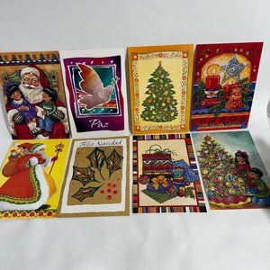 Vintage 30 Spanish Christmas Cards 16 Designs x 2 English Translation Made USA